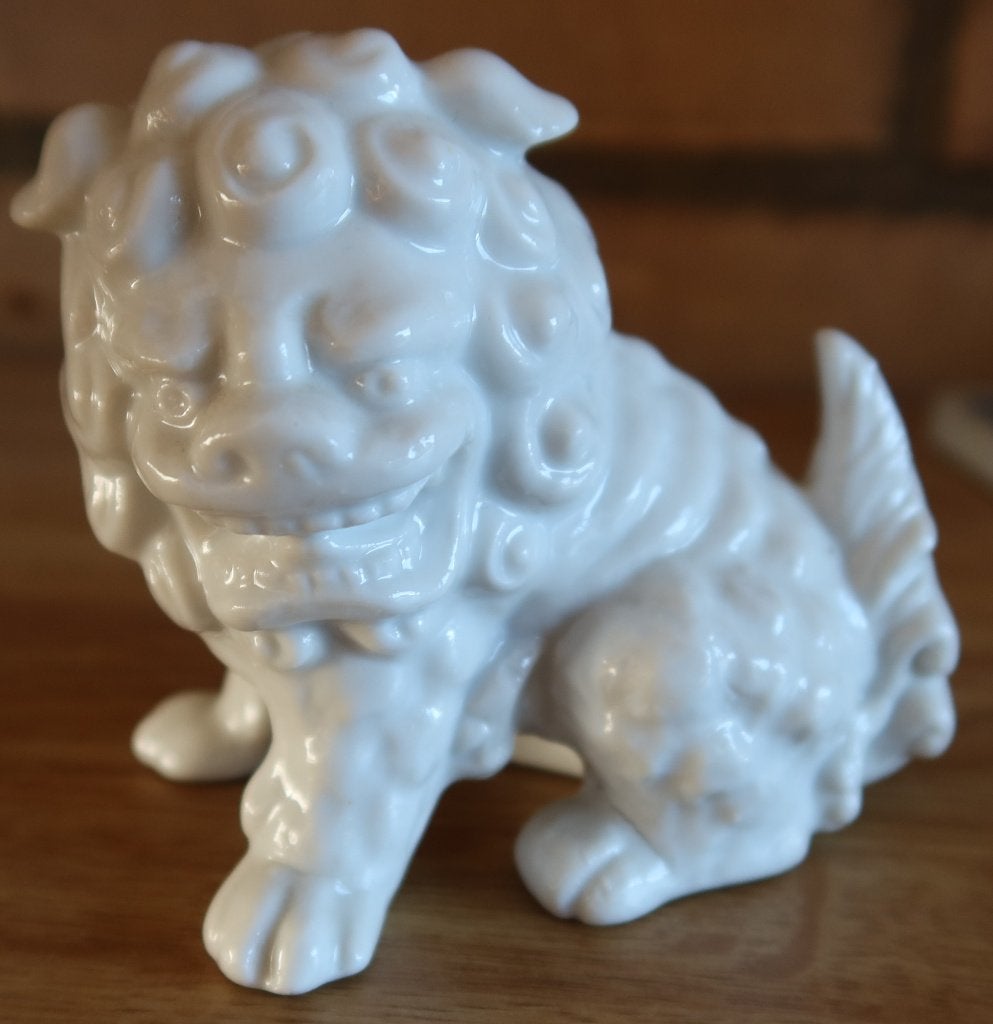 Witte Chinese leeuw - in zeer goede staat, Verzamelen, Beelden en Beeldjes, Ophalen of Verzenden, Zo goed als nieuw, Dier