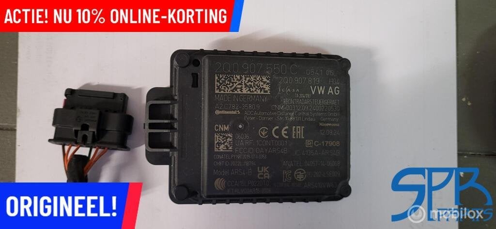 Radarsensor VW TOURAN 5TA RADAR 2Q0907550C ACC 2Q0907819 NEW, Volkswagen, Nieuw, Ophalen of Verzenden, Volkswagen