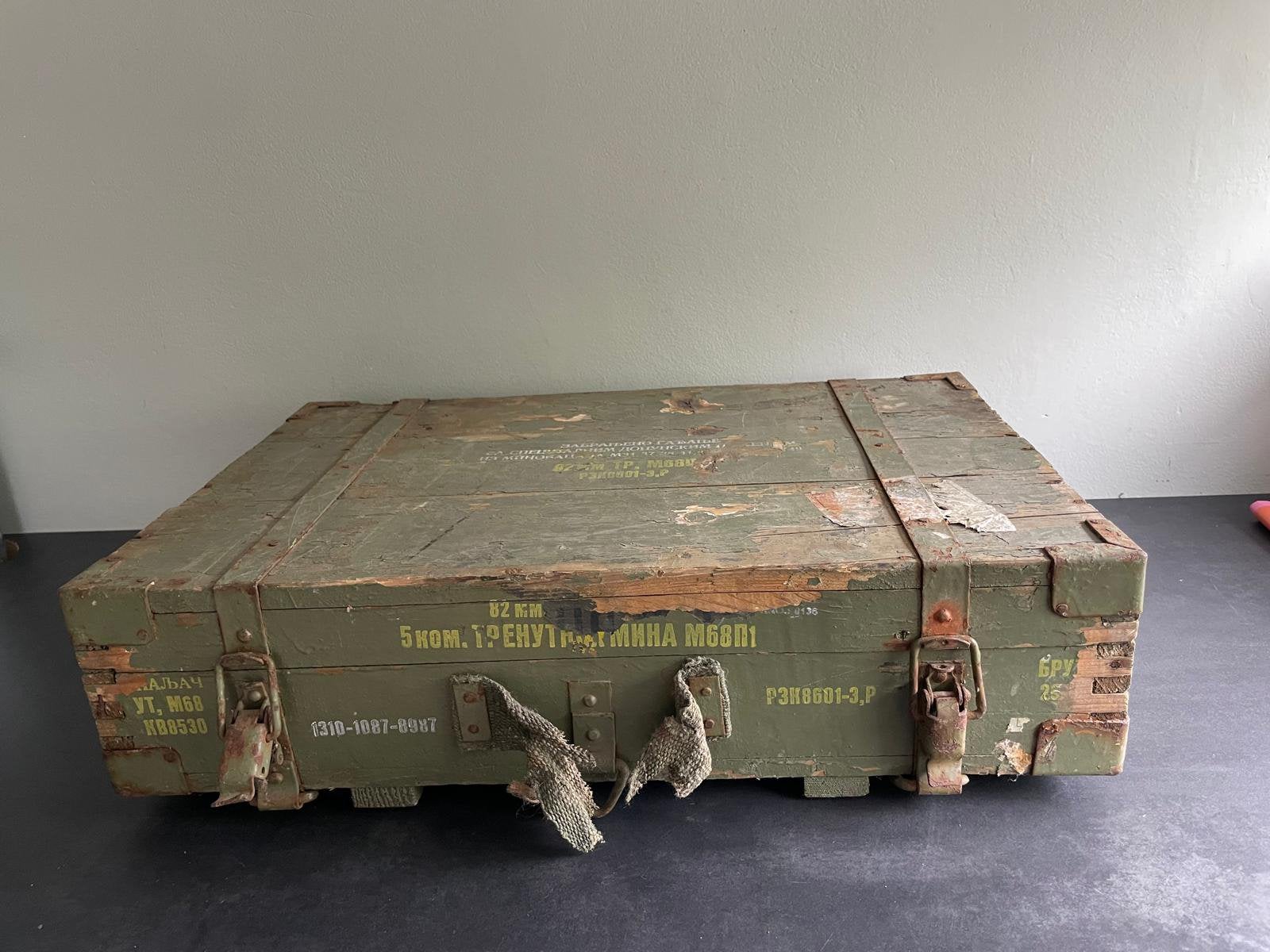 Legerkist/ munitiekist, Huis en Inrichting, Ophalen, Zo goed als nieuw, Minder dan 50 cm