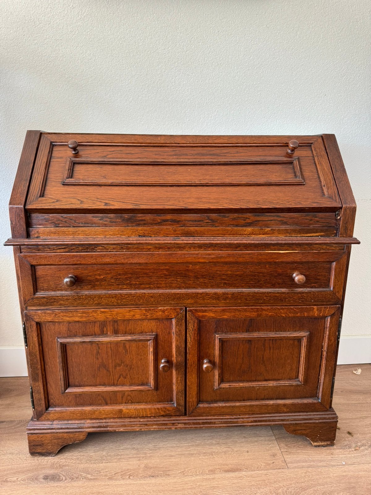 Antiek eiken secretaire, Ophalen, Gebruikt