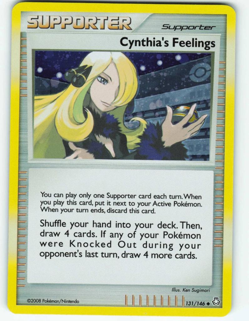 Cynthia's Feelings - Cosmos Holo - 131/146 Legends Awakened, Ophalen of Verzenden, Zo goed als nieuw, Losse kaart, Foil