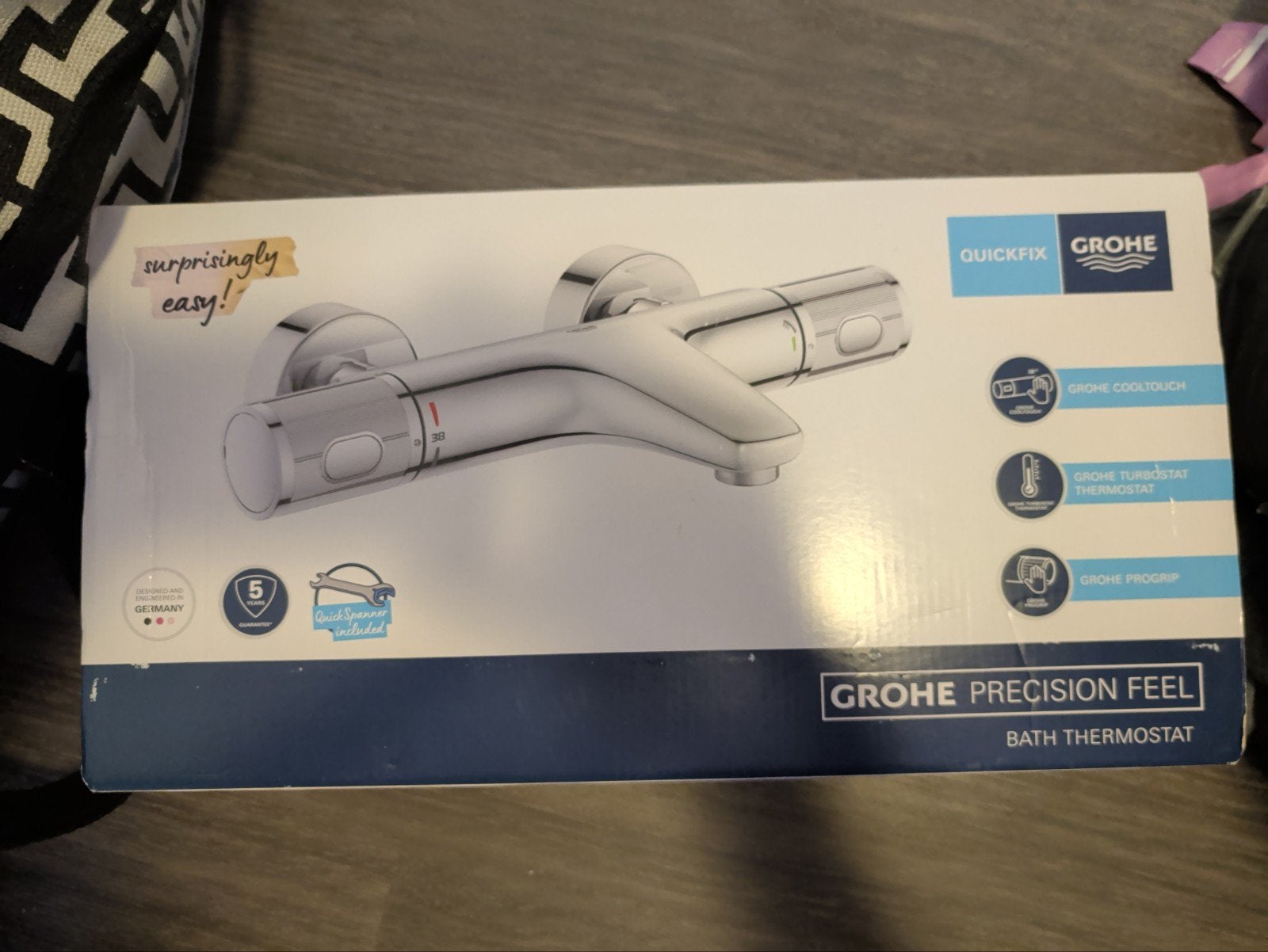 Nieuwe Grohe Precision Feel Badthermostaatkraan, Ophalen of Verzenden, Nieuw, Chroom, Kraan