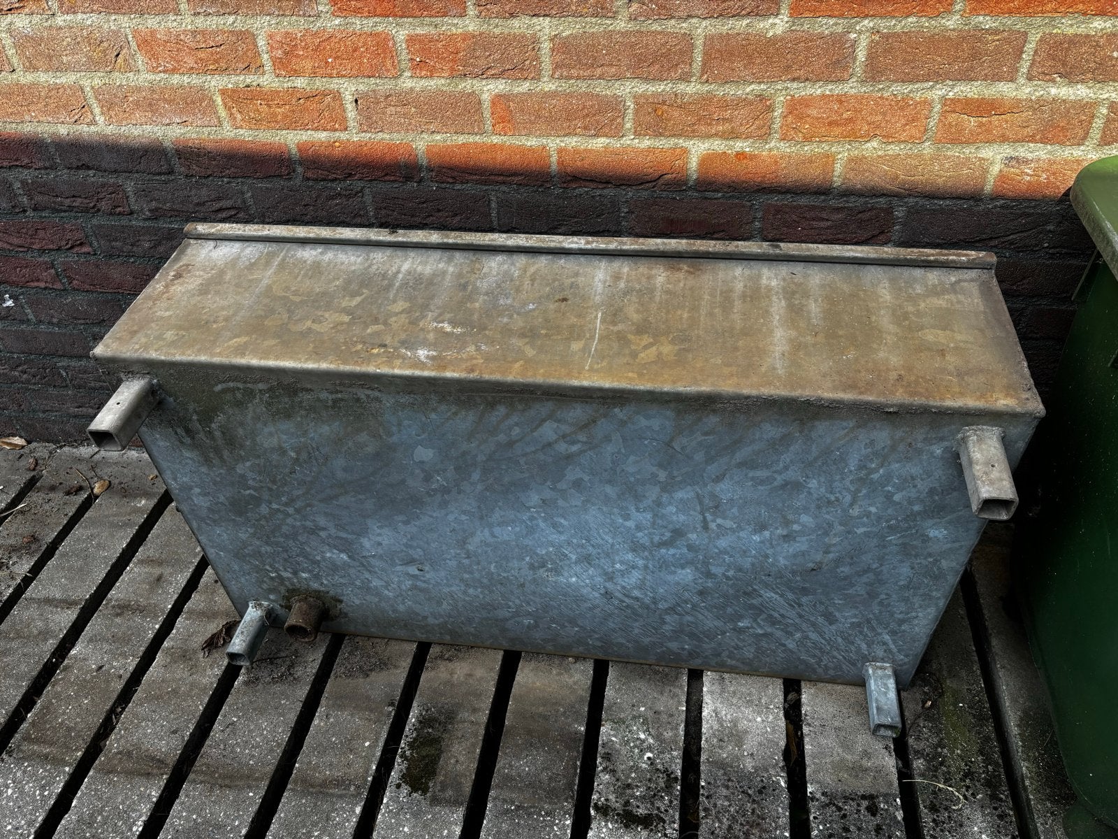 plantenbak/ voerbak gegalvaniseerd 120x66 cm, Tuin en Terras, Bloembakken en Plantenbakken, Ophalen, Gebruikt, 100 cm of meer
