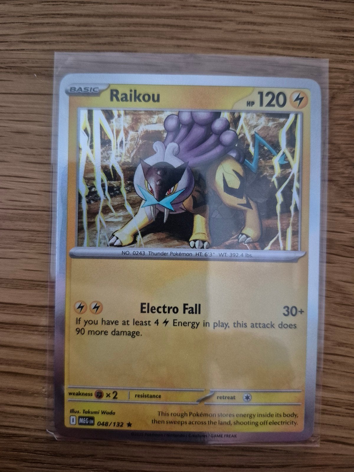 Raikou 048/132 Rare Holo, Ophalen of Verzenden, Zo goed als nieuw, Losse kaart, Foil