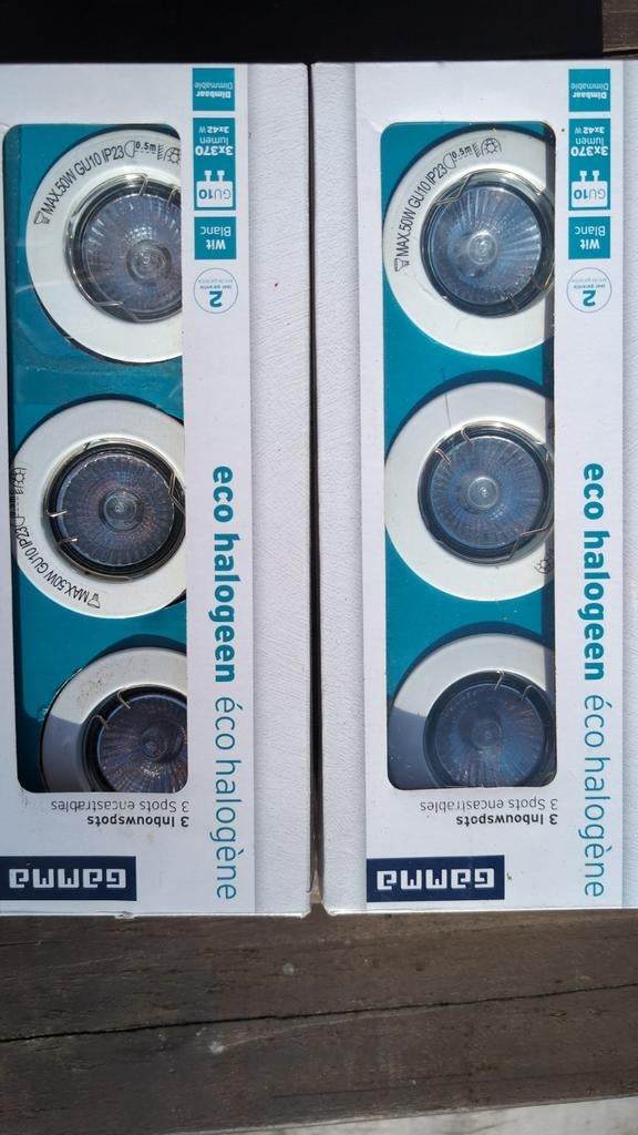 2x Gamma Eco Halogeen Inbouwspots GU10 (3 stuks per doos), Huis en Inrichting, Lampen | Overige, Ophalen of Verzenden
