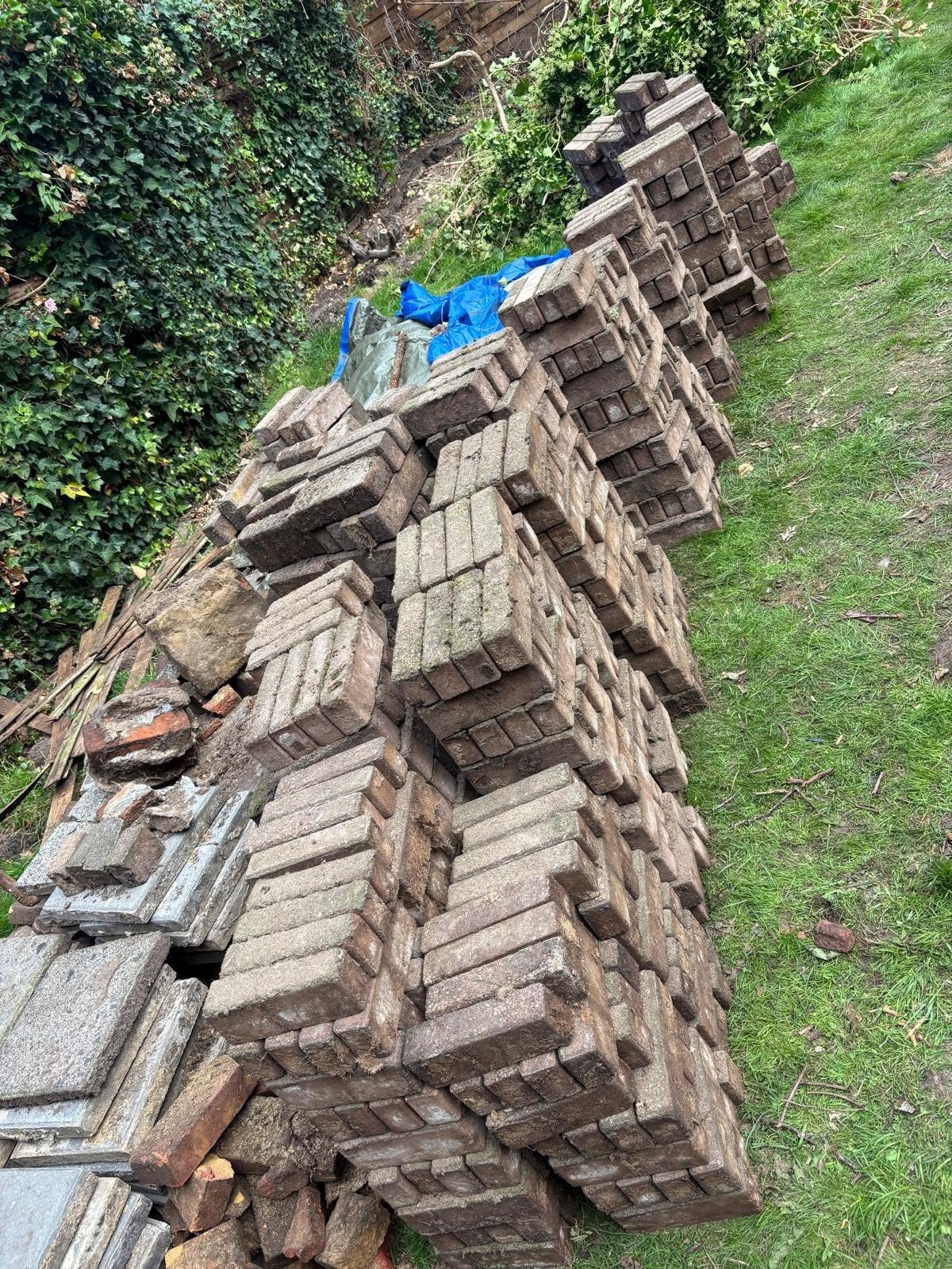 Waaltjes en tegels voor terras, Tuin en Terras, Ophalen, Gebruikt, 10 m² of meer