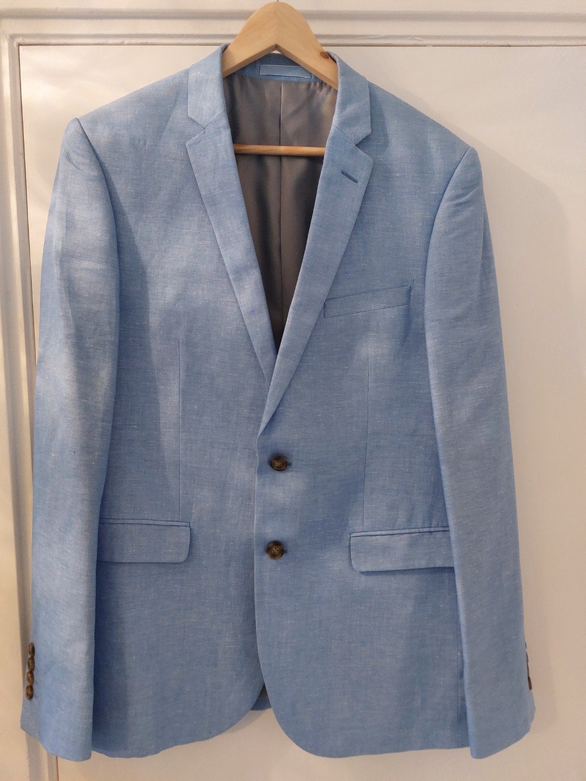 zomer heren blazer, Verzenden, Zo goed als nieuw, Maat 52/54 (L), Blauw