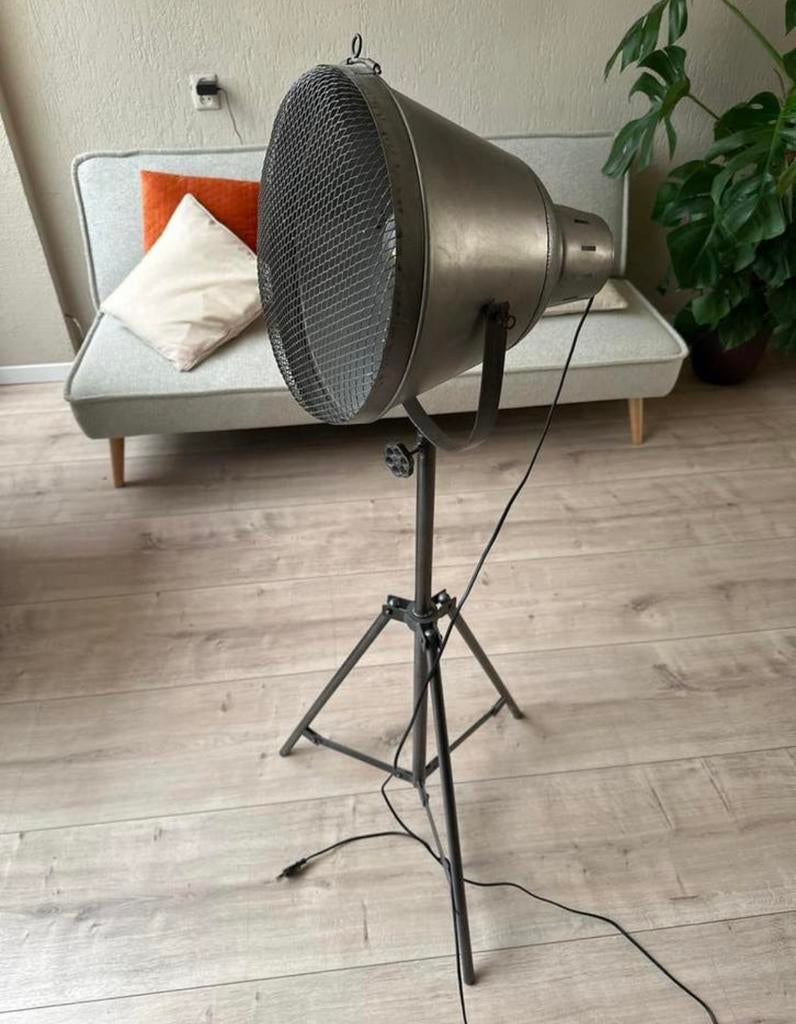 Industriële staande lamp te koop, Ophalen, Gebruikt, Metaal, 150 tot 200 cm