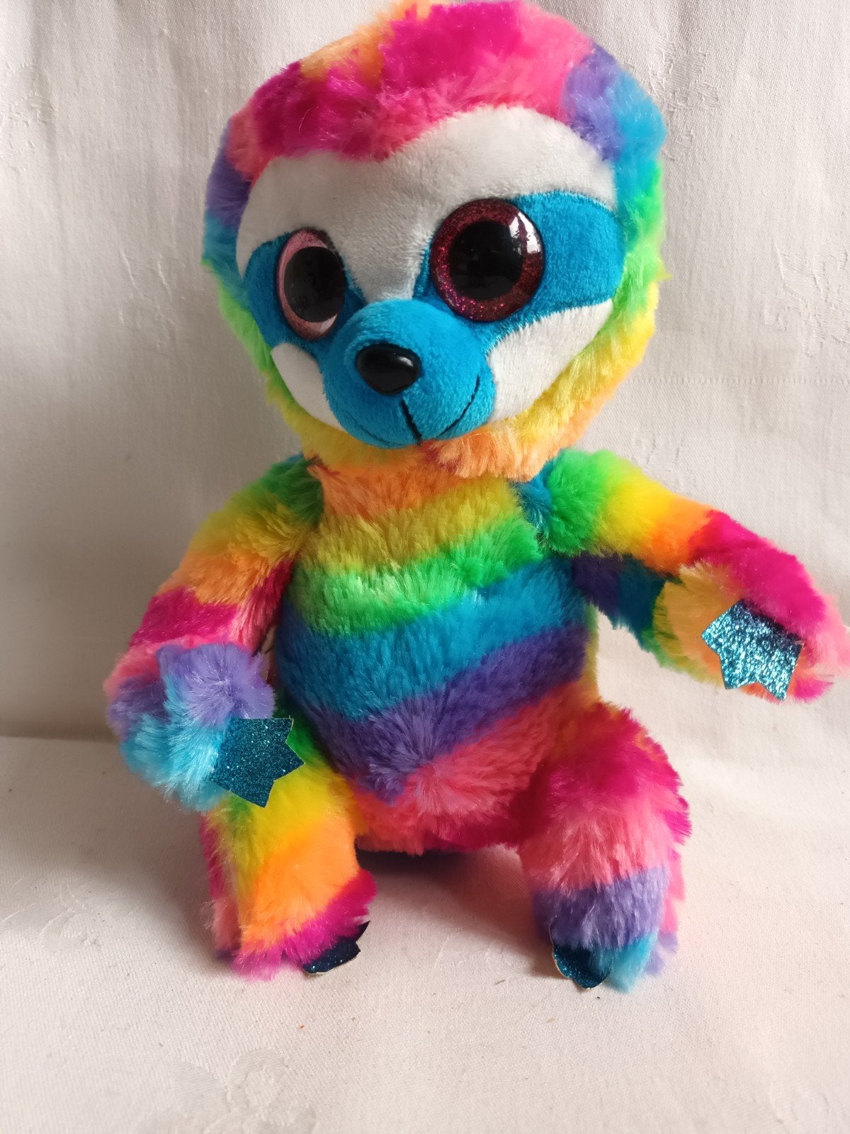 Nicky Toy Beanie Boo luipaard Cooper Regenboog knuffel, Ophalen of Verzenden, Zo goed als nieuw, Meerkleurig, Overige typen