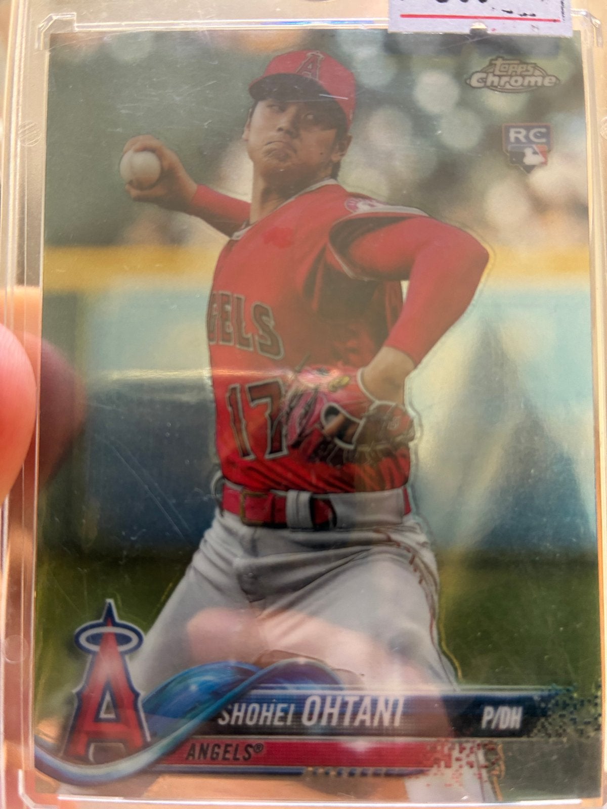 Shohei Ohtani Topps Chrome RC Rookie Card Angels, Ophalen of Verzenden, Zo goed als nieuw, Losse kaart