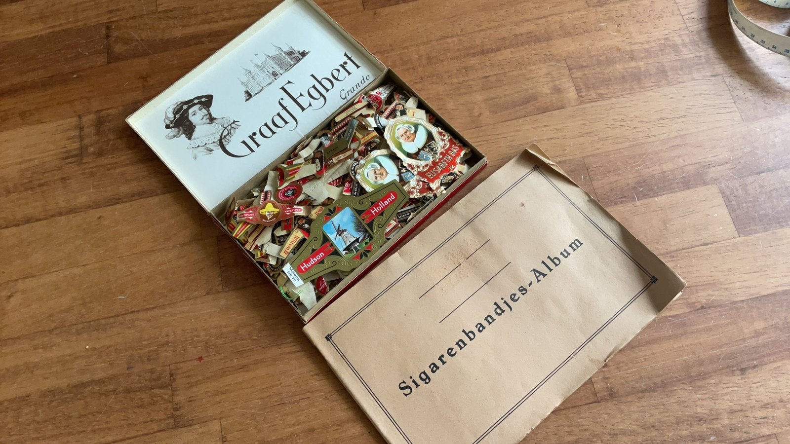 Vintage Sigarenbandjes-Album met collectie en doos, Verzamelen, Ophalen of Verzenden, Gebruikt