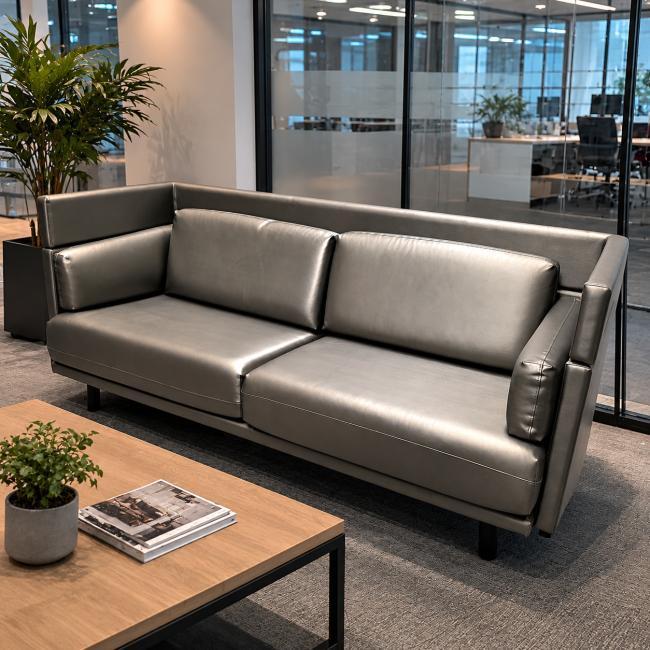 De Vorm Arnhem design bank / sofa voor kantoor 210 cm breed, Ophalen, Gebruikt, Driepersoons, Rechte bank