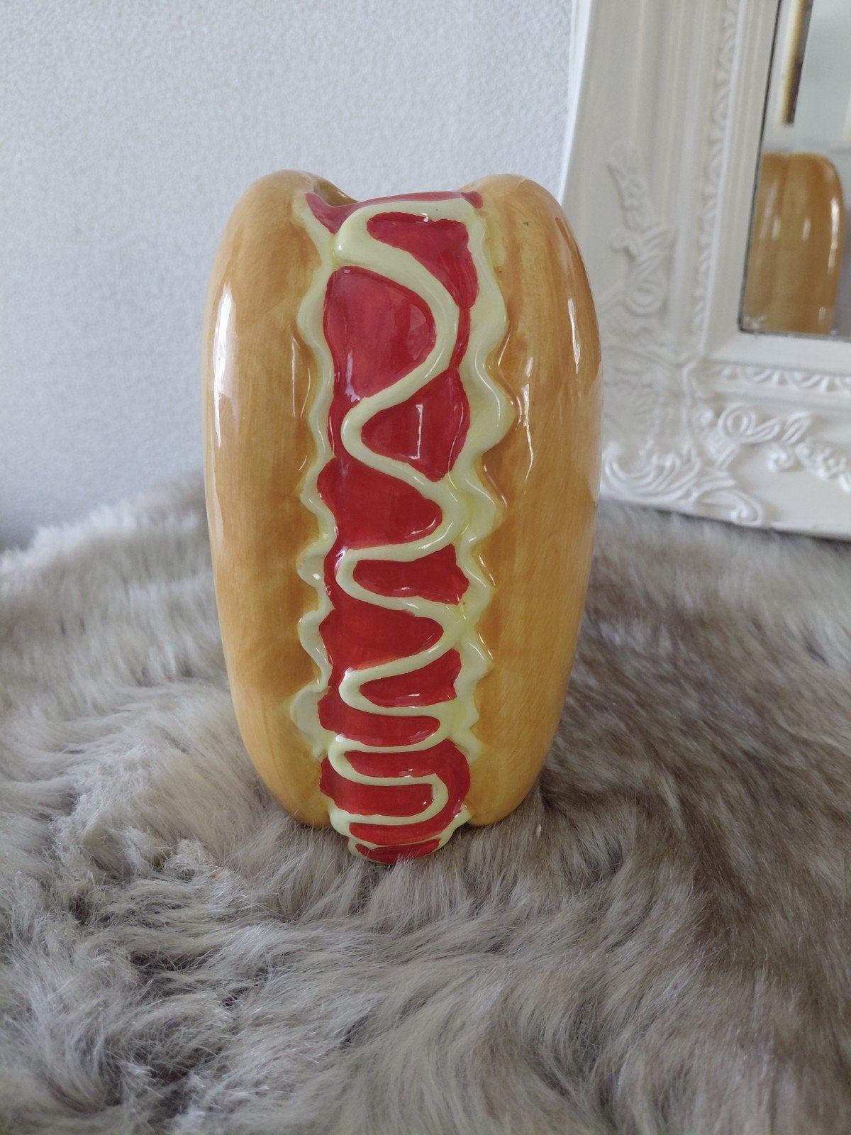 Nieuwe Hotdog Vaas - 17 cm hoog, Ophalen of Verzenden, Nieuw, Overige kleuren