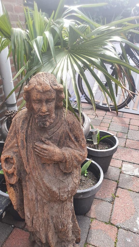 Houten jesus beeld schuurvonst, Ophalen of Verzenden