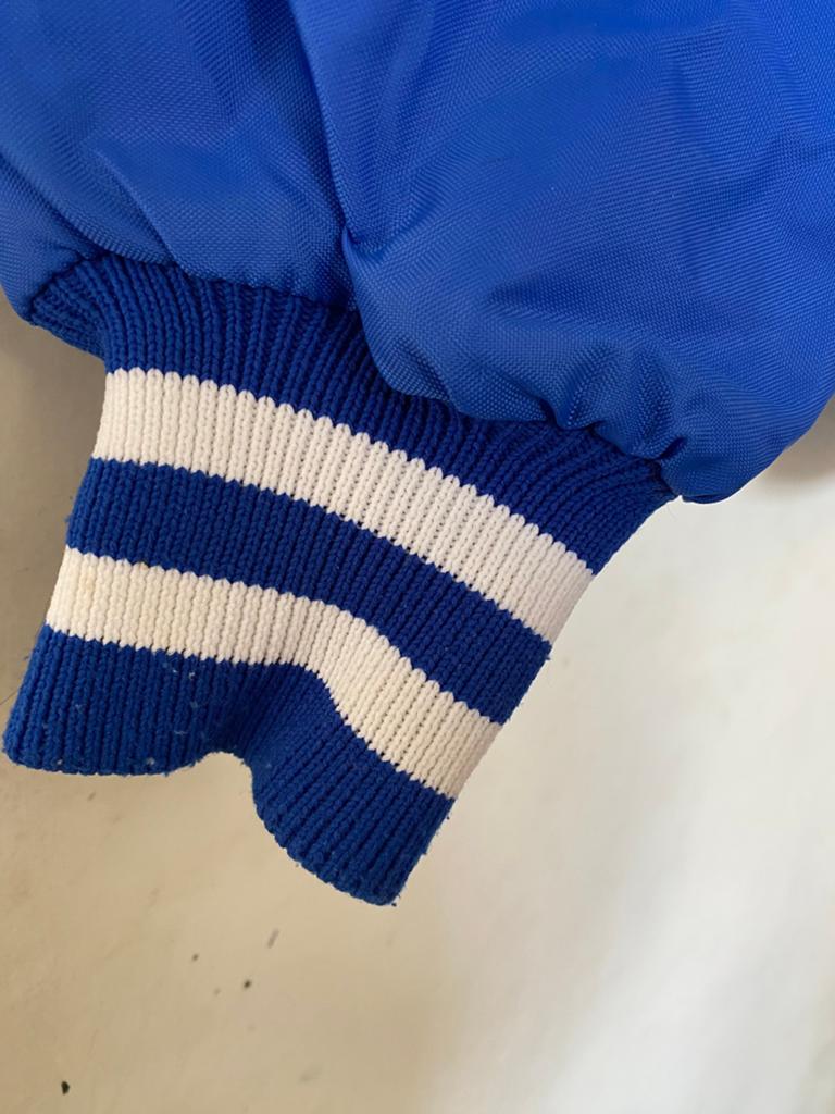 Varsity jack , DeLong , made in USA , jaren 90, Maat 52/54 (L), Blauw, USA, Ophalen of Verzenden