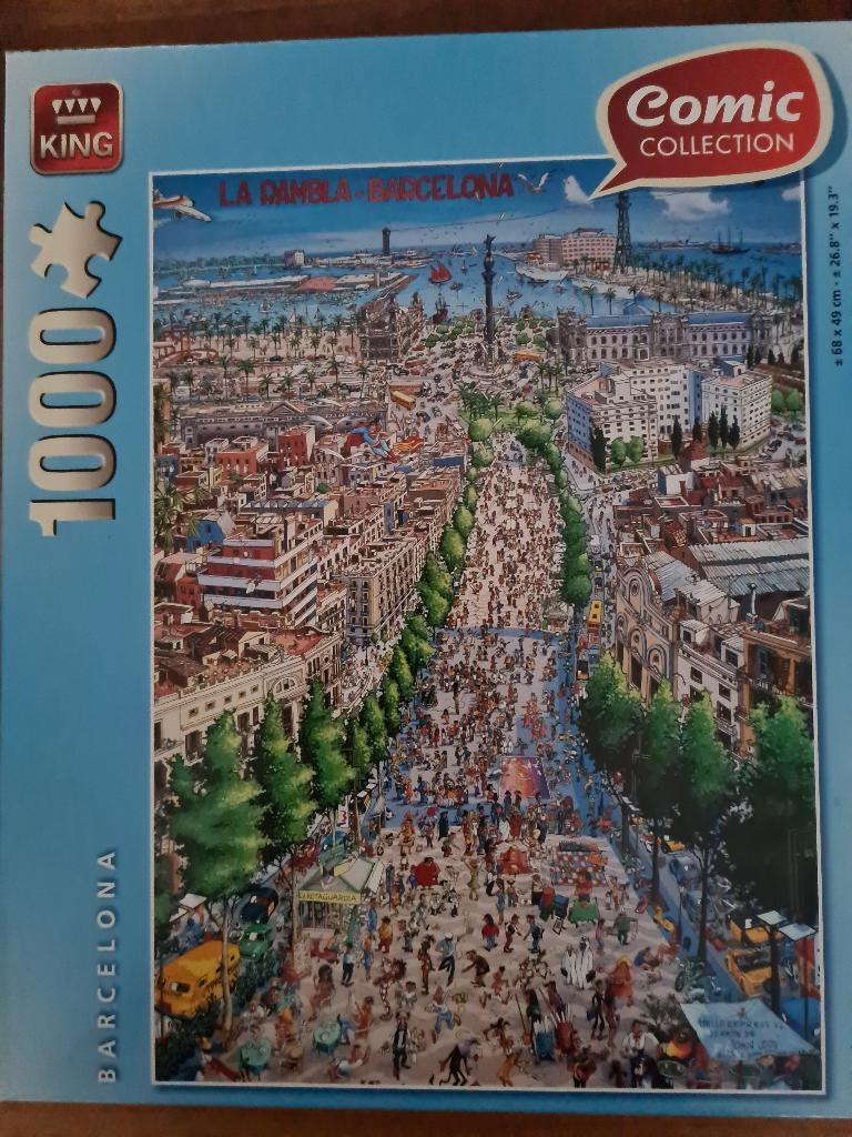 La rambla, barcelona.              Puzzel., Ophalen of Verzenden, 500 t/m 1500 stukjes, Nieuw, Legpuzzel