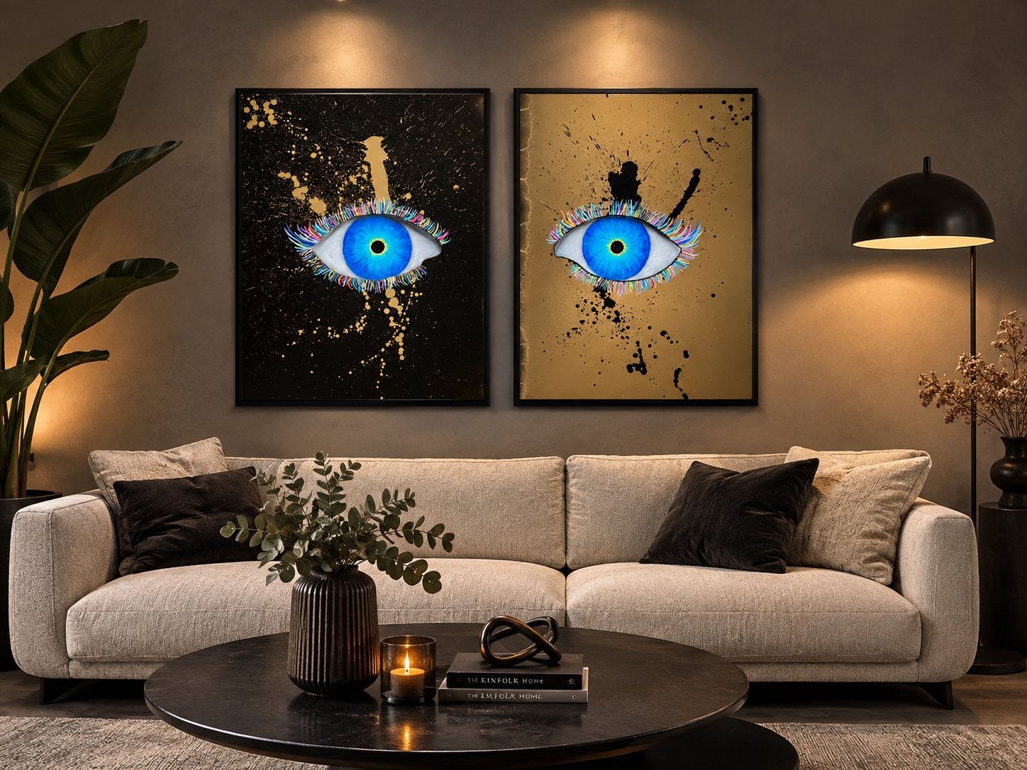 Set van 2 originele JS-US doeken, afmeting 75x55cm per doek, Antiek en Kunst, Ophalen