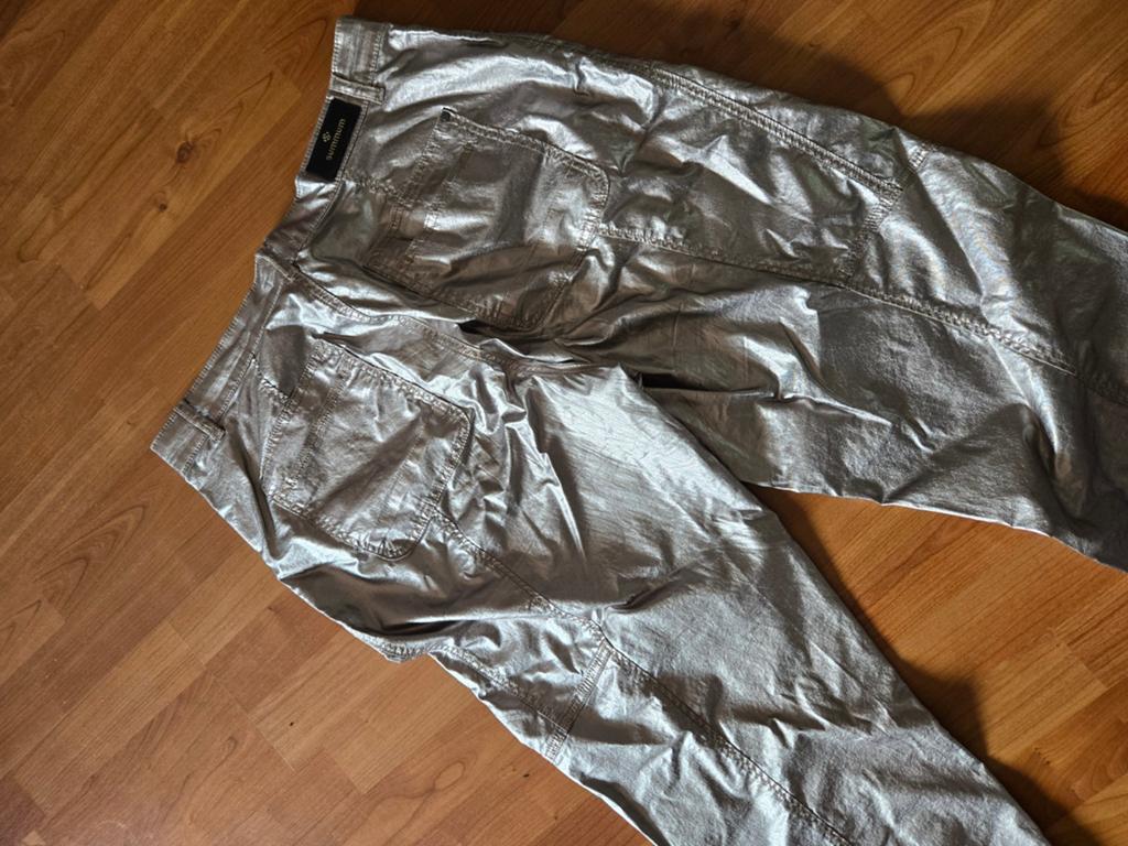 Summum broek zilverkleurig maat 42, Kleding | Dames, Broeken en Pantalons, Summum, Overige kleuren, Maat 42/44 (L), Ophalen of Verzenden