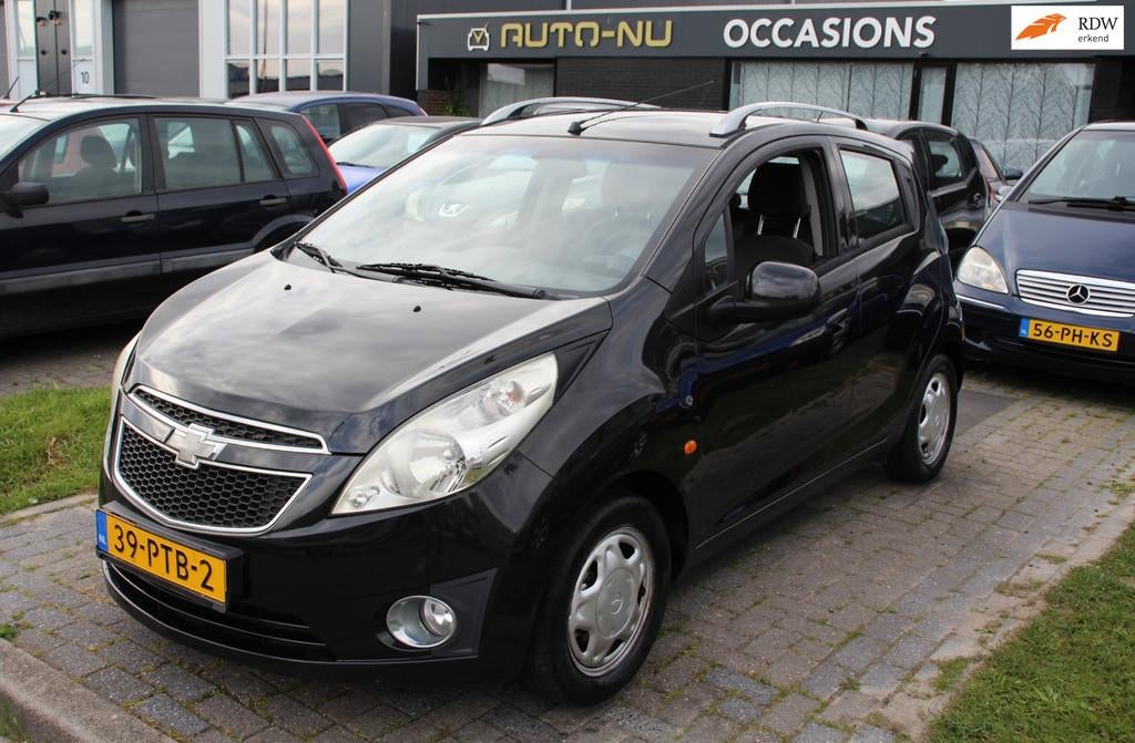 Chevrolet Spark 1.0 16V LS Bi-Fuel LPG-G3 Airco Elec.pakket, Auto's, Voorwielaandrijving, Euro 5, Stof, Zwart