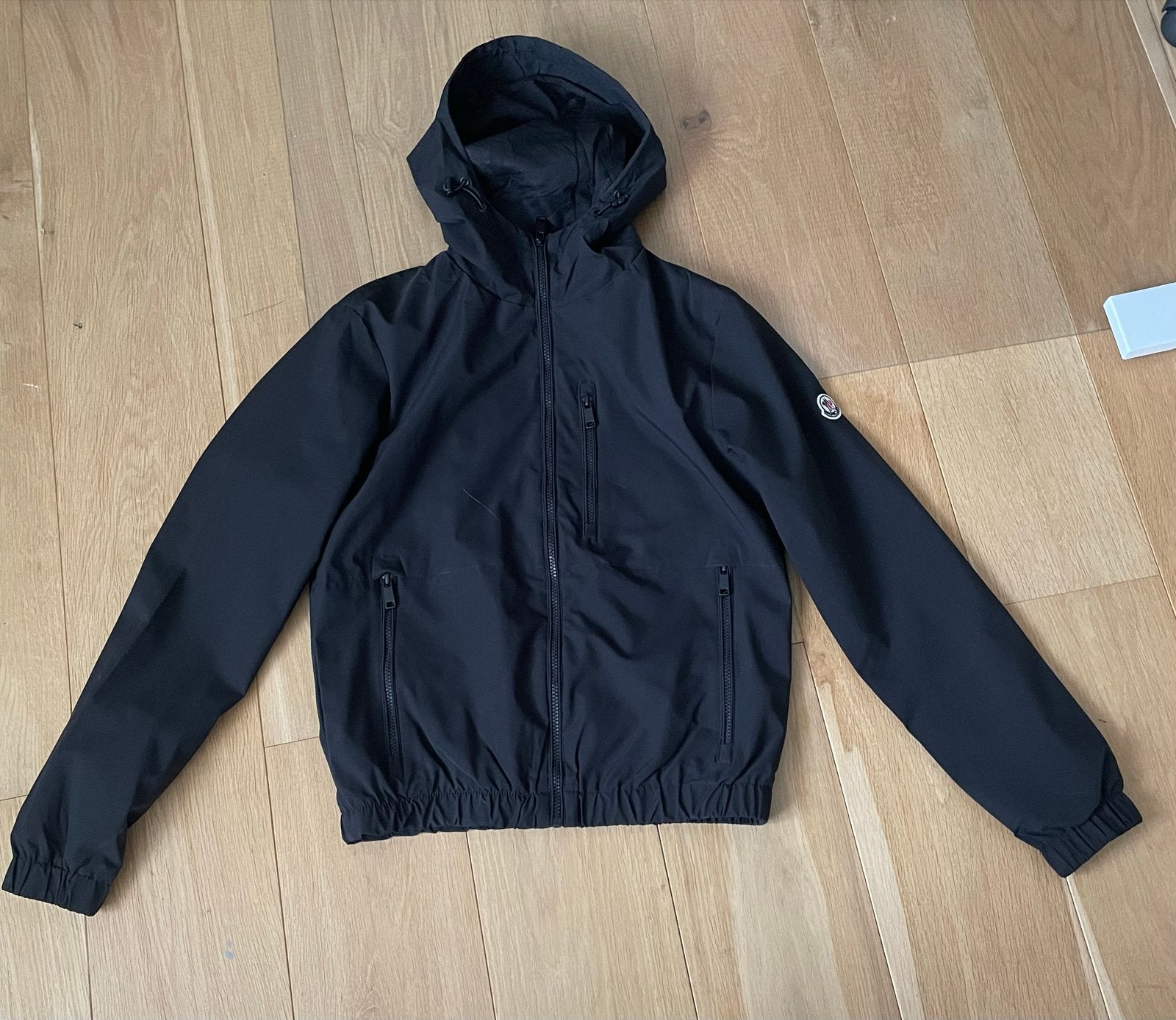 Moncler jas heren zwart maat S, Ophalen, Zo goed als nieuw, Maat 46 (S) of kleiner, Zwart