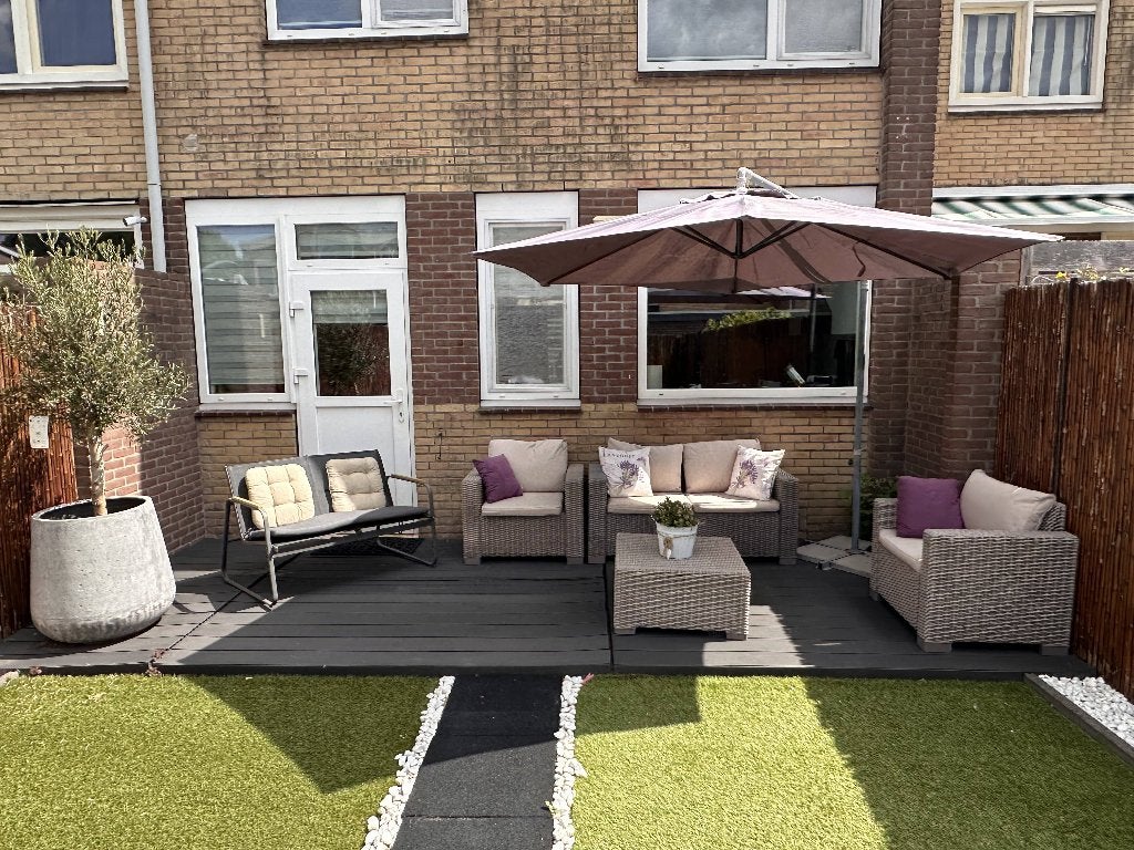 tuinmeubelen, Tuin en Terras, Tuinsets en Loungesets, Ophalen, Kunststof, 6 zitplaatsen, Zo goed als nieuw