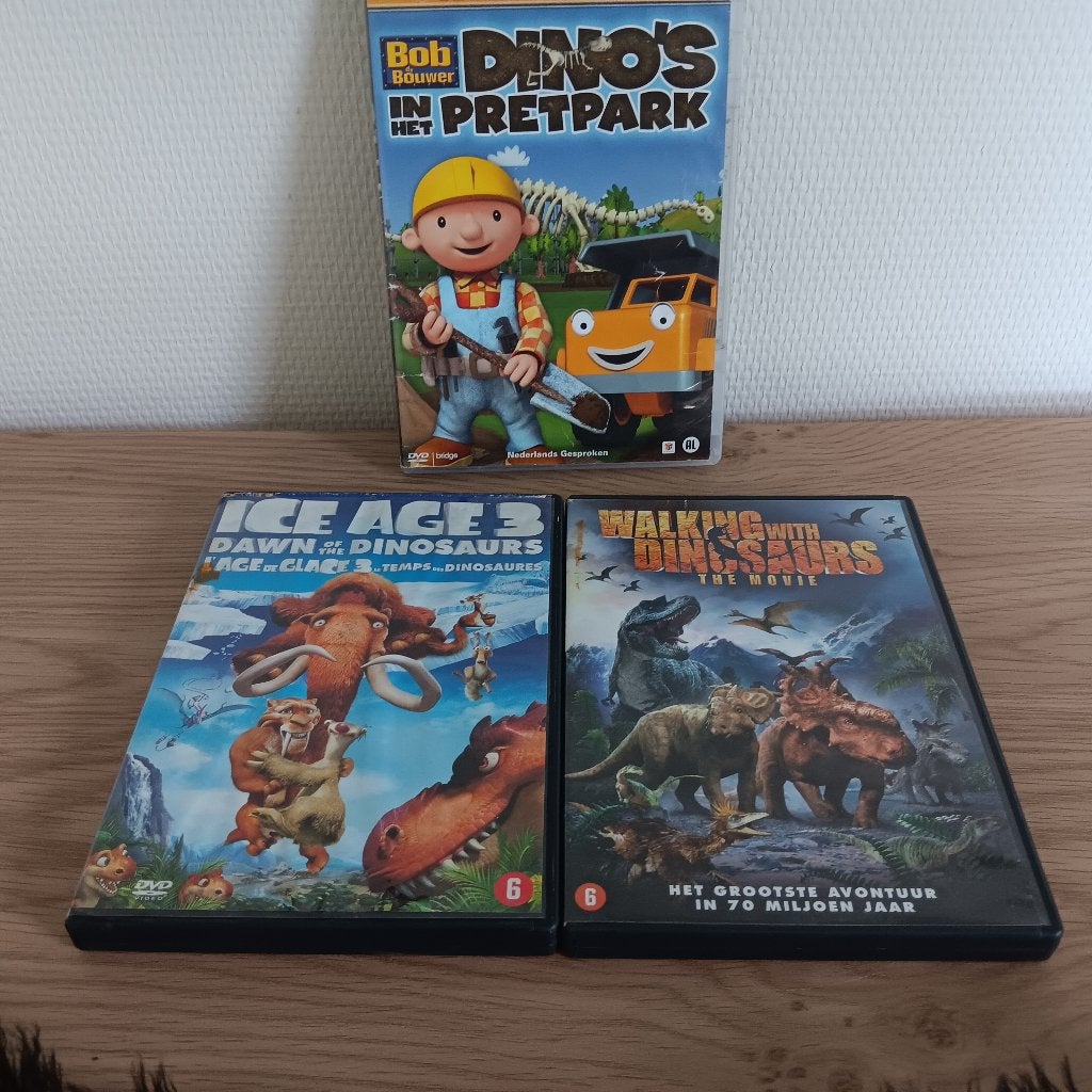 Bob de Bouwer, Ice Age 3 & Walking with Dinosaurs DVD's, Avontuur, Gebruikt, Ophalen of Verzenden, Vanaf 6 jaar