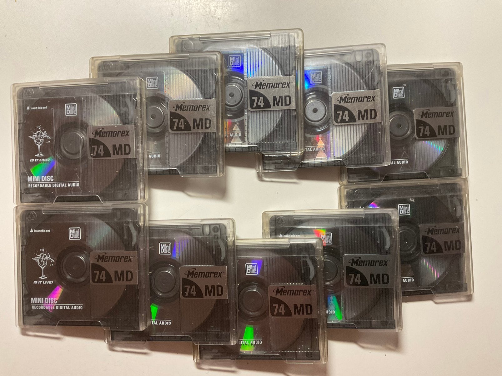 Minidisc’s. MEMOREX  MD74  10x i.p.st.  74 minuten, Ophalen of Verzenden