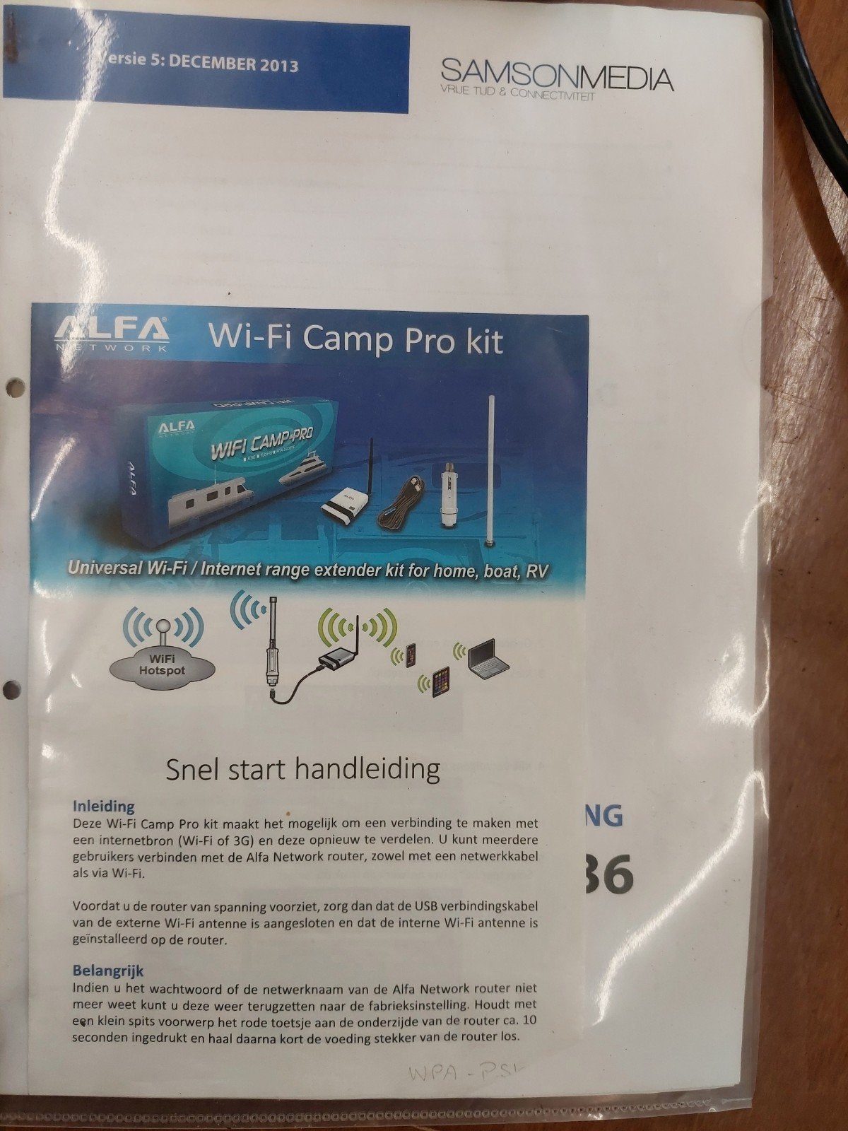 Alfa Wi-Fi Camp Pro Kit - Internet Range Extender, Ophalen of Verzenden, Gebruikt
