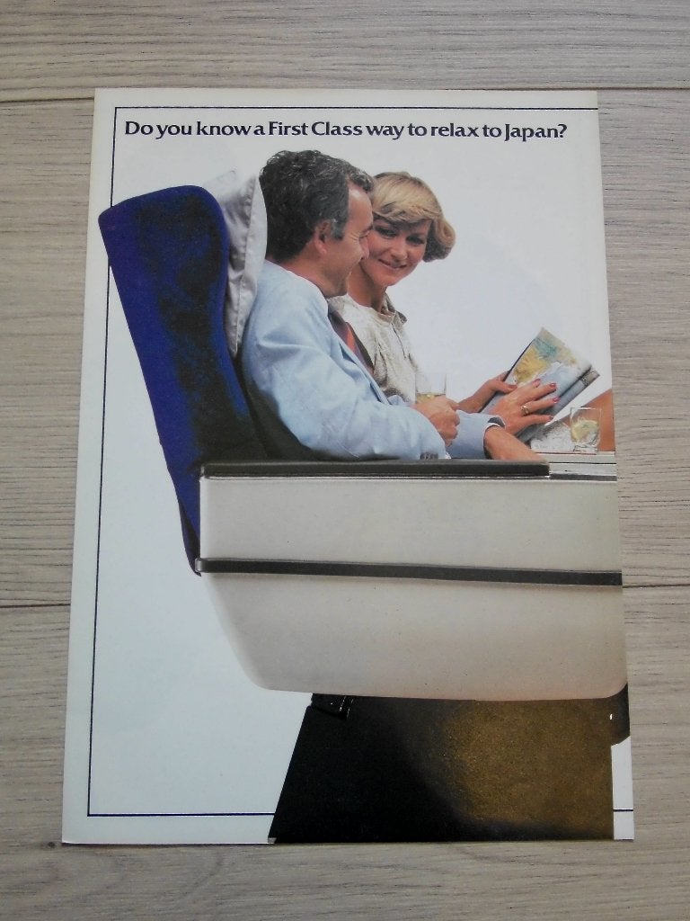 Brochure Japan Air Lines' Sky Recliner First Class to Japan, Verzenden, Zo goed als nieuw, Boek of Tijdschrift