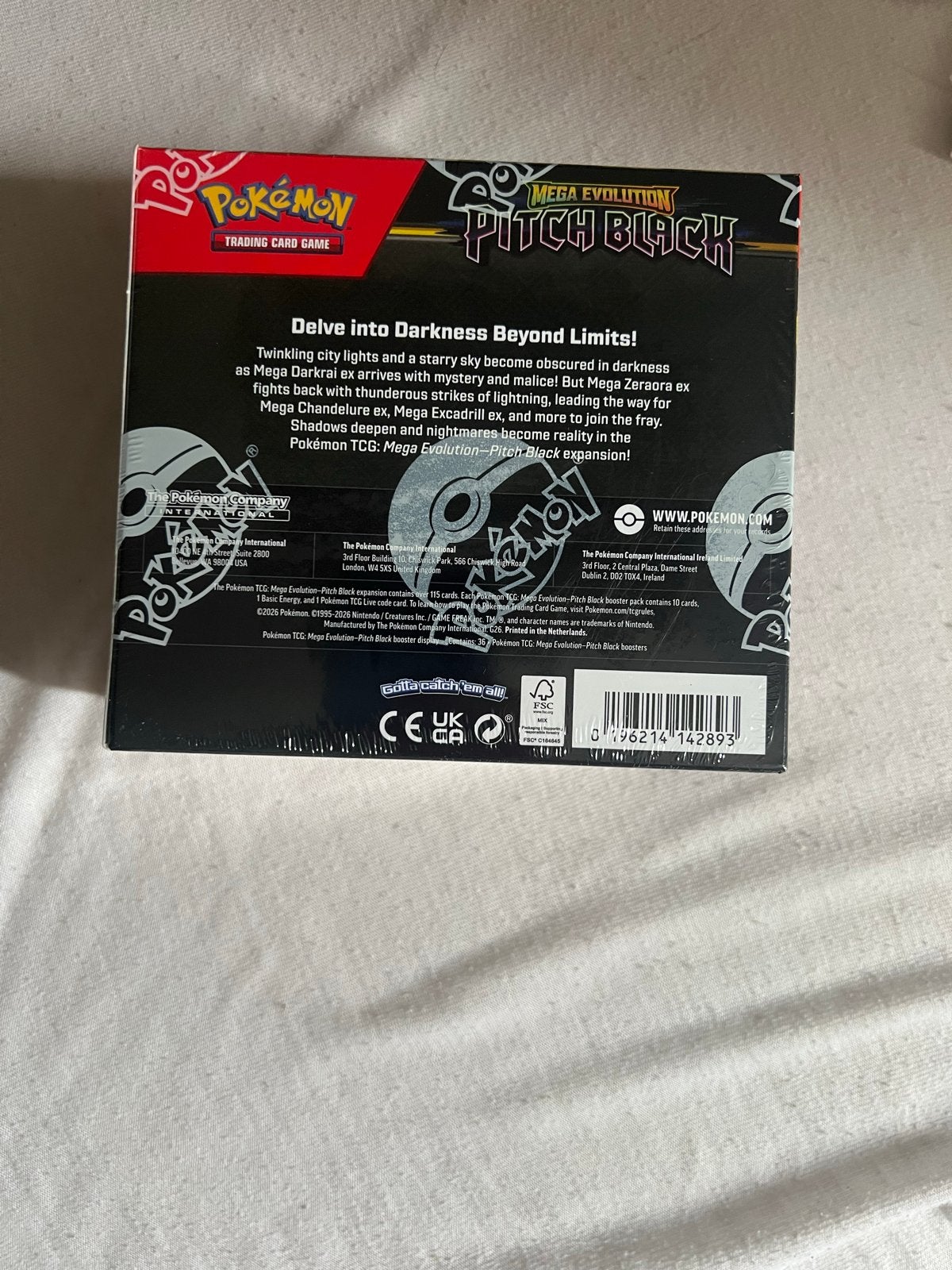 Pokémon TCG Mega Evolution Pitch Black Boosterbox, Ophalen of Verzenden, Nieuw, Boosterbox