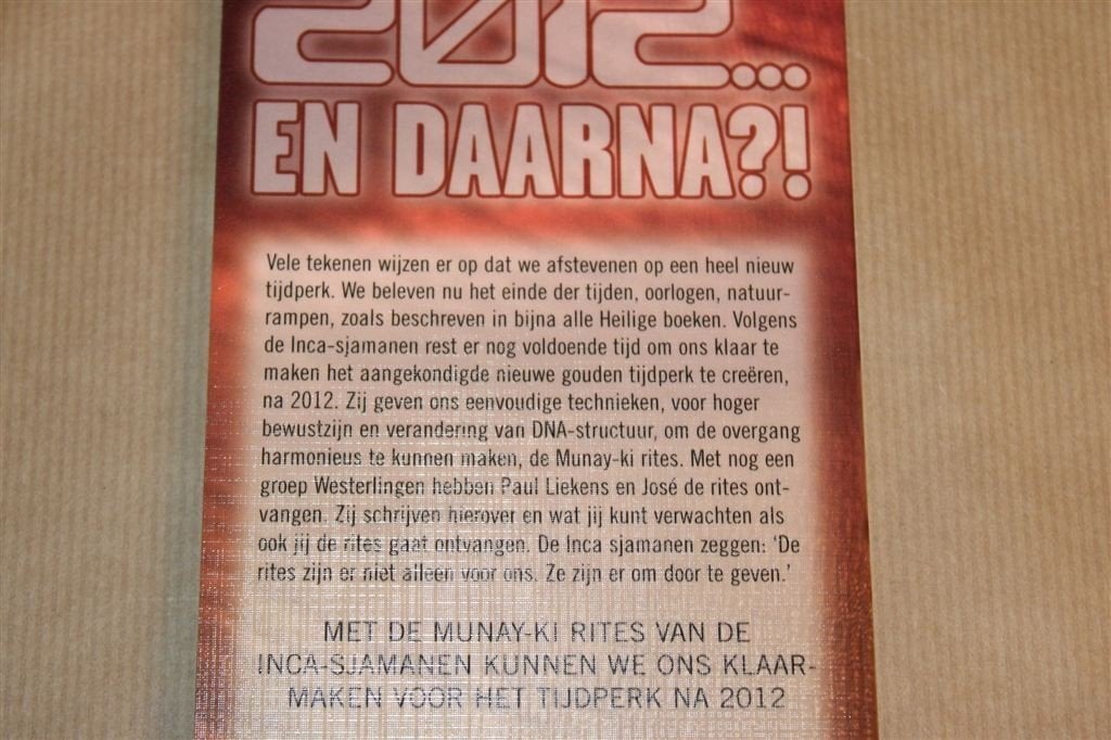 2012 en Daarna — Inca Wijsheid & Evolutie — Liekens 2008, Verzenden, Gelezen, Overige onderwerpen, Achtergrond en Informatie