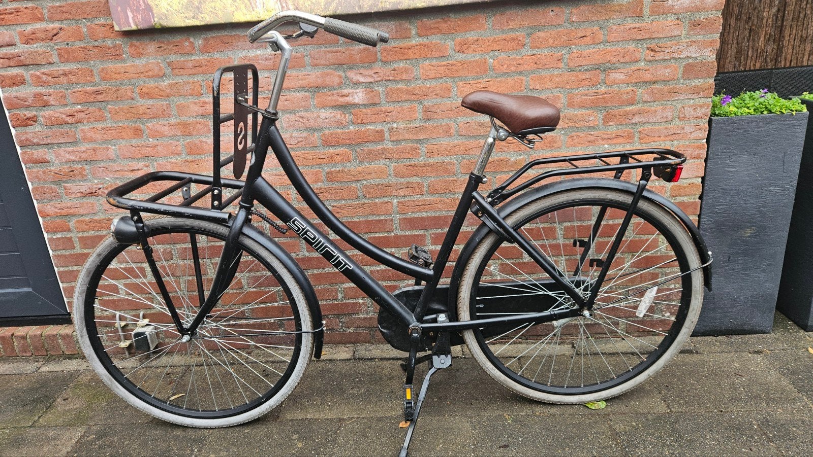 Spirit Transportfiets Zwart - Framemaat 48 (S), Terugtraprem, Gebruikt, 47 tot 50 cm, Ophalen