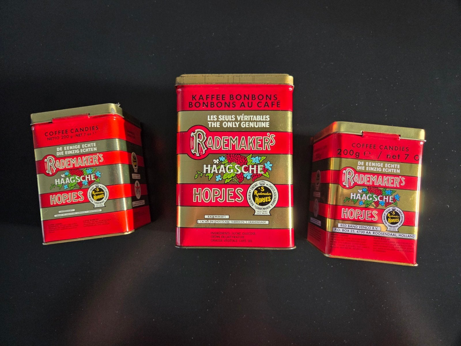 3 Rademaker's Haagse Hopjes Blikken - Vintage Collectie, Ophalen, Gebruikt, Overige