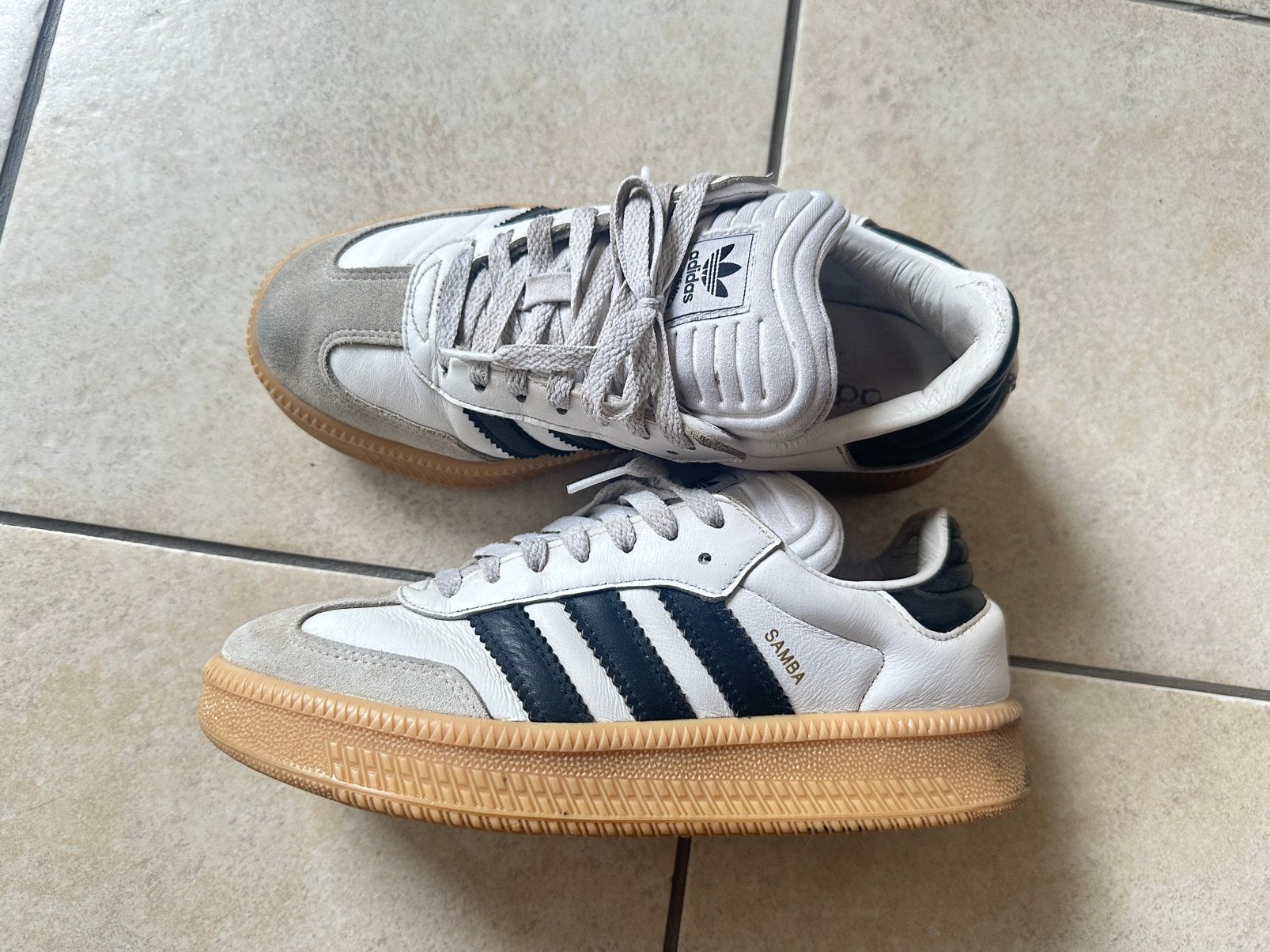 Adidas Samba Og, Verzenden, Wit, Sneakers of Gympen, Zo goed als nieuw