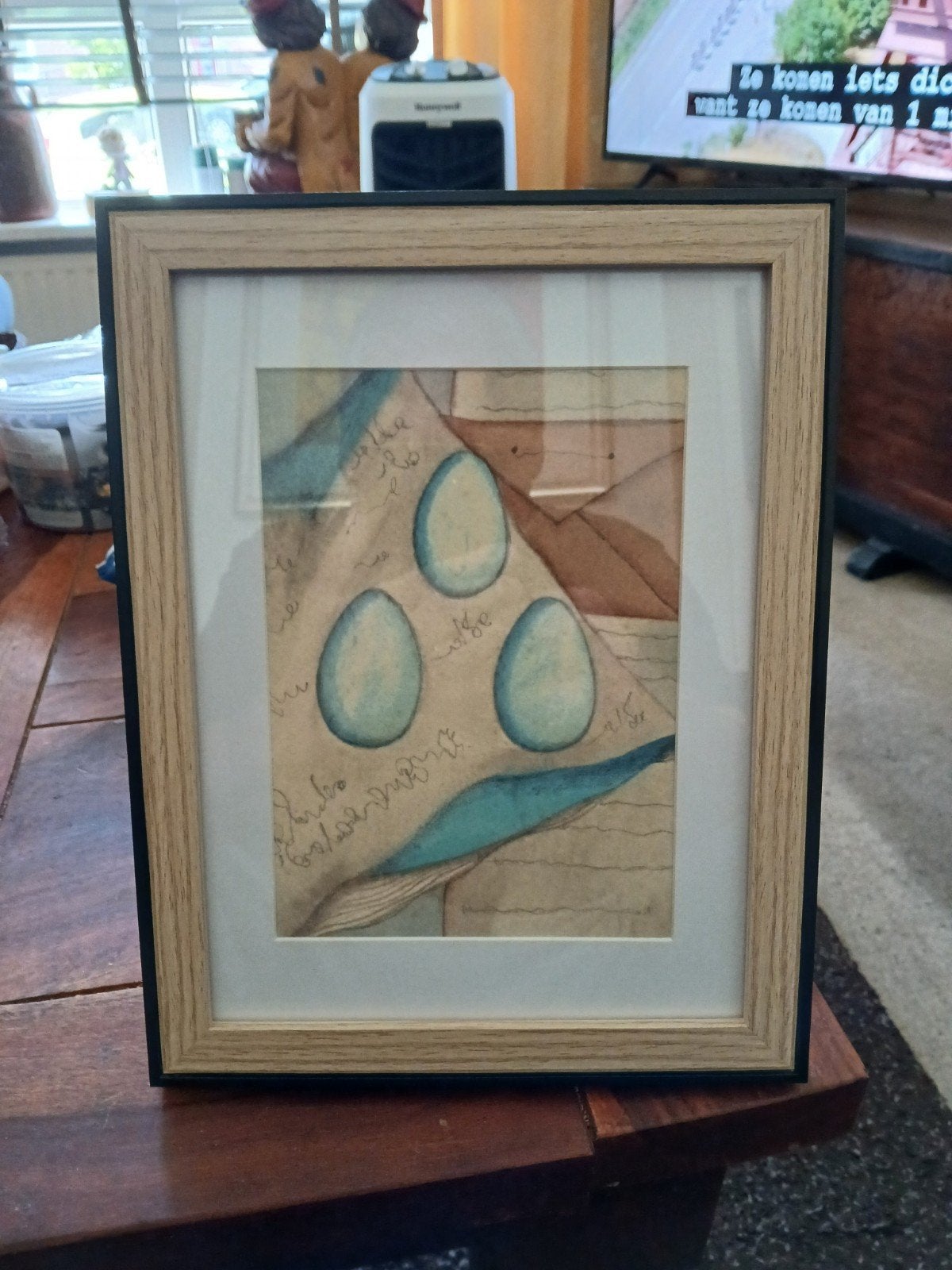 Ingelijste zeefdruk van Patty Harpenau, 1996, Ophalen of Verzenden, Tekening, Aquarel, Gesigneerd