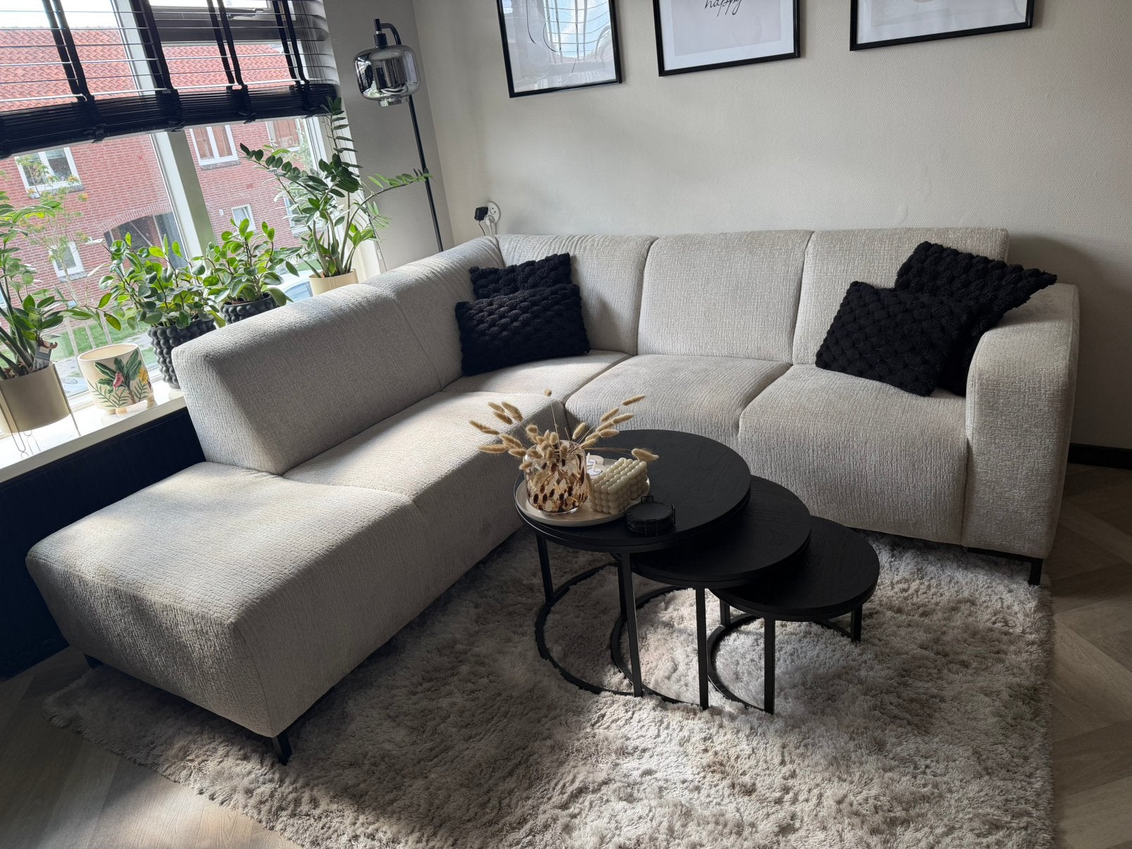 Pronto Wonen Alpa hoekbank | Fusion Shell 196 | 230x220 cm, Huis en Inrichting, Banken | Complete zithoeken, Ophalen, Zo goed als nieuw