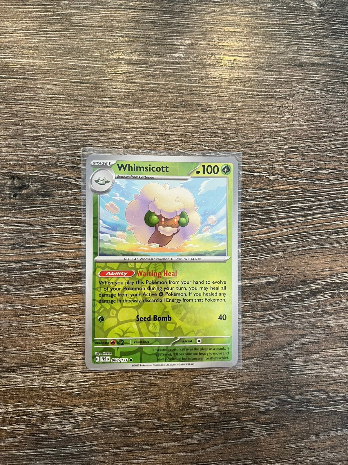 Whimsicott PRE 008/131 reverse holo, Ophalen of Verzenden, Zo goed als nieuw
