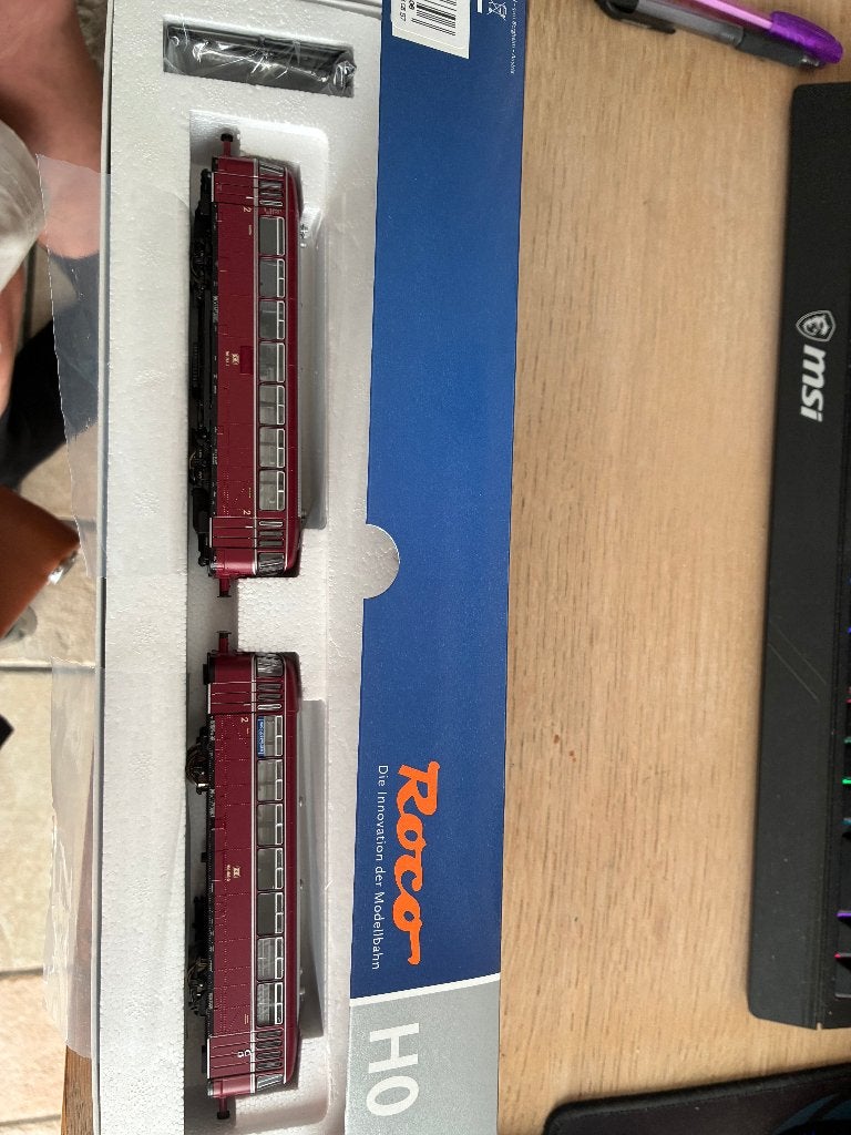 Roco railbus rood, Ophalen, Treinset, Gelijkstroom, Nieuw