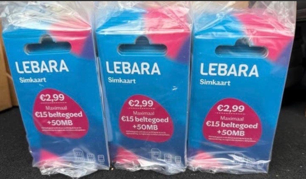 LEBARA PREPAID 100 STUKS, Ophalen of Verzenden, Nieuw, KPN, Simkaart