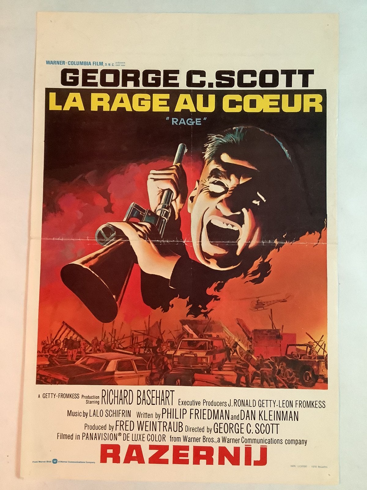 RAGE   FILMPOSTER   36-54 cm    USED, Verzenden, Gebruikt