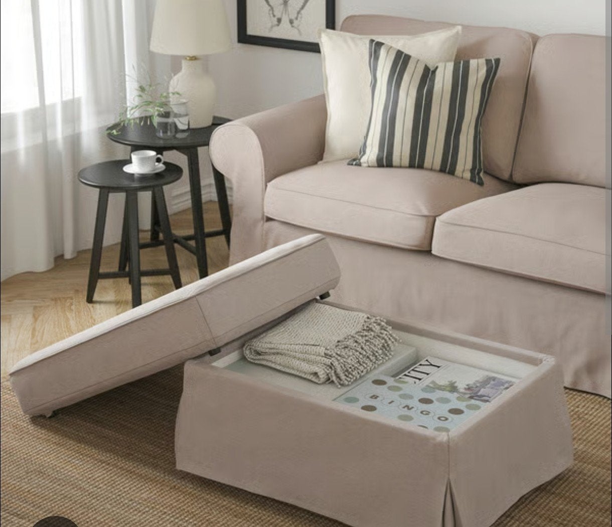 Nieuwe IKEA Ektorp HOEZEN voor de Hokker in Tallmyra beige, Nieuw, 75 tot 100 cm, Ophalen of Verzenden, Minder dan 150 cm
