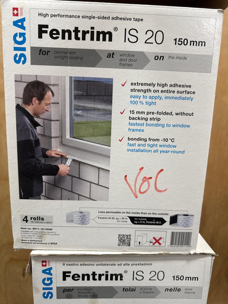 8 rollen Siga Fentrim IS 20 afdichtingstape 150 mm, Overige materialen, Nieuw, 15 m² of meer, Ophalen
