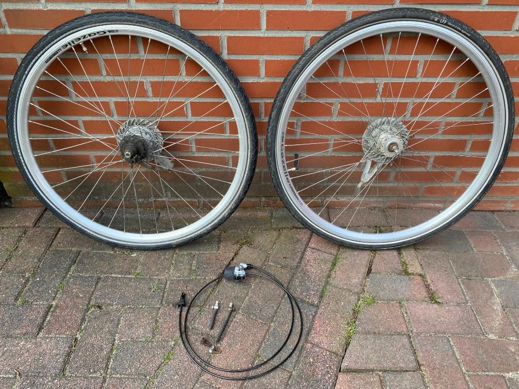 Gazelle 28 inch voorwiel en achterwiel 3 versnellingen, Fietsen en Brommers, Gebruikt, Aluminium, Ophalen, Wiel