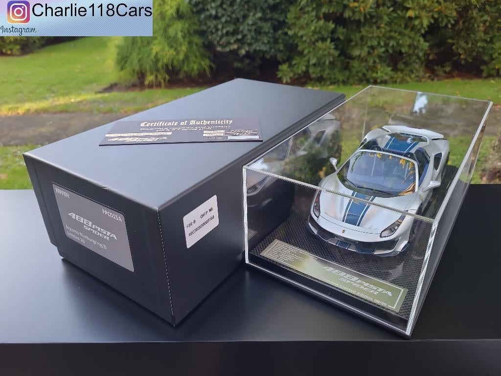 Dino Models 1/18 Ferrari 488 Pista Spider Novitec, Hobby en Vrije tijd, Modelauto's | 1:18, Ophalen of Verzenden, Nieuw, Overige merken