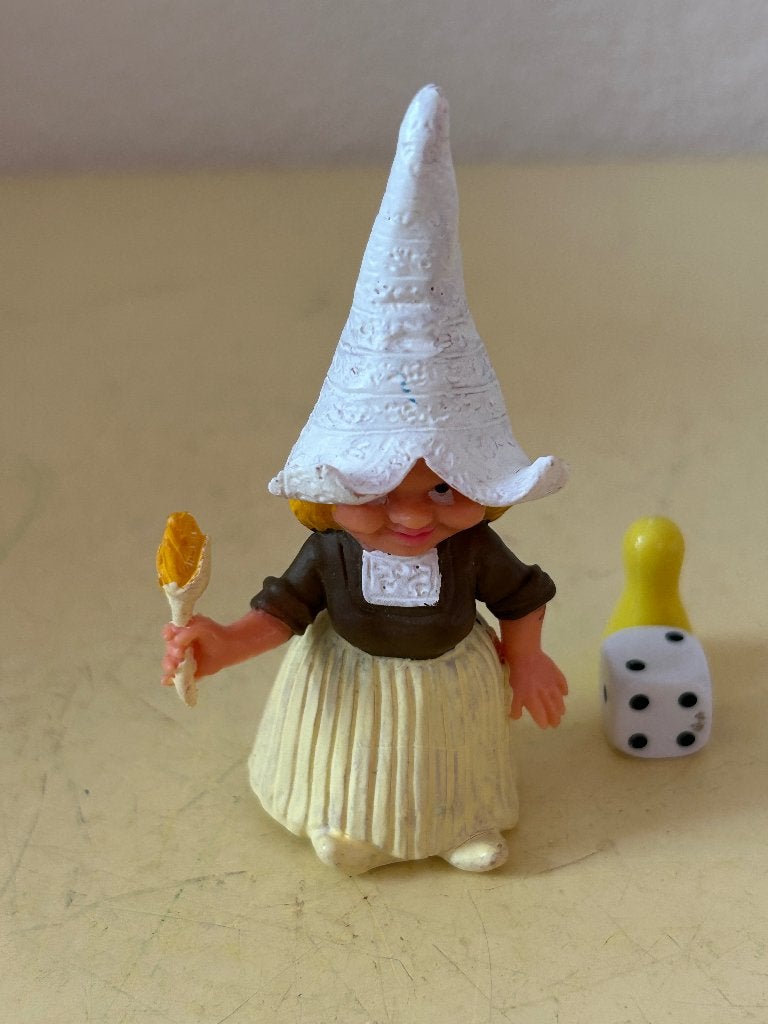 Vintage David de Kabouter poppetje - Lisa met tulp, Ophalen of Verzenden, Zo goed als nieuw