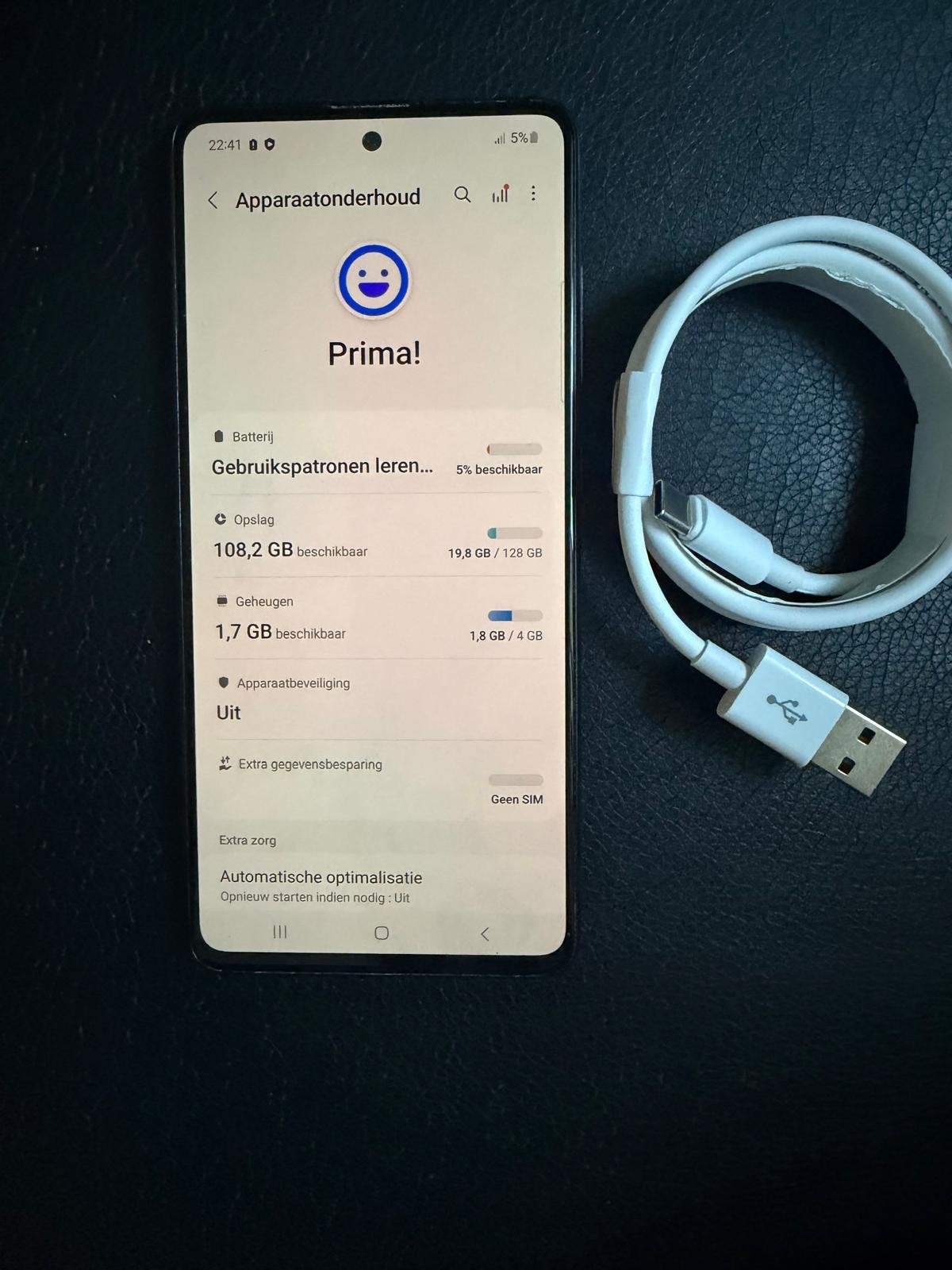 Samsung A51 128GB 4GB RAM - Zo goed als nieuw, Telecommunicatie, Mobiele telefoons | Samsung, Zwart, Touchscreen, Ophalen of Verzenden