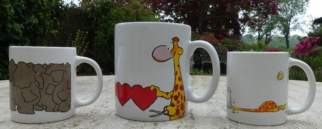 Leendert Jan Vis LOVE YOU Giraffen To Drink Or Not to Drink, Overige merken, Nieuw, Modern, Porselein