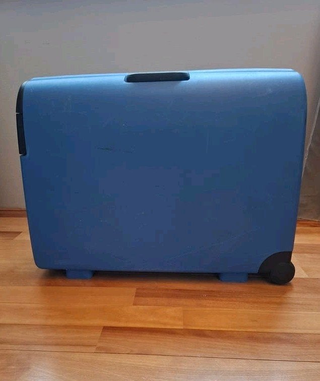 Blauwe Carlton koffer, Sieraden, Tassen en Uiterlijk, Koffers, Ophalen, Gebruikt, Hard kunststof, 45 tot 55 cm