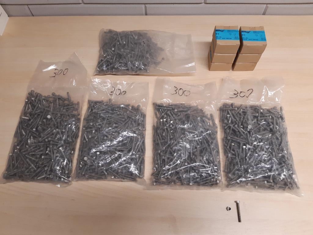 12 kg RVS M6 bouten en moeren, Nieuw, Ophalen of Verzenden, Minder dan 50 mm, Rvs