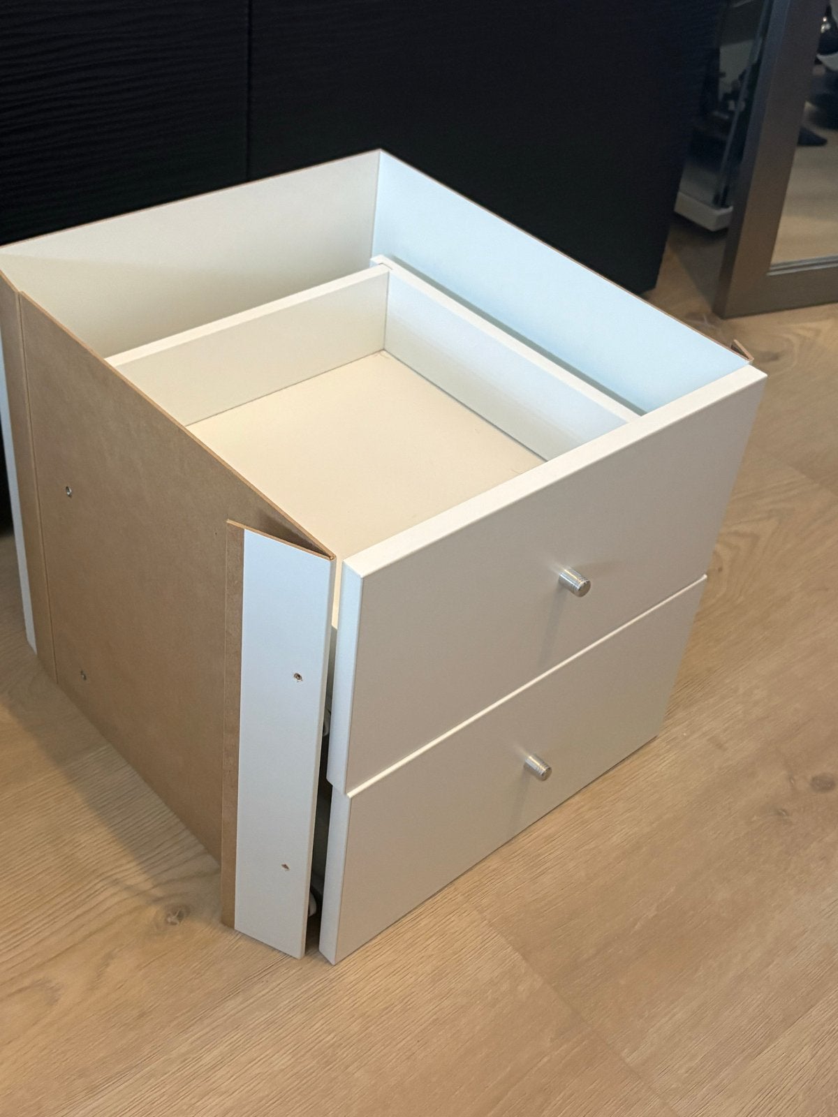 Kallax ladeblok met 2 laden - Wit, Minder dan 50 cm, Gebruikt, 1 of 2 laden, Ophalen of Verzenden